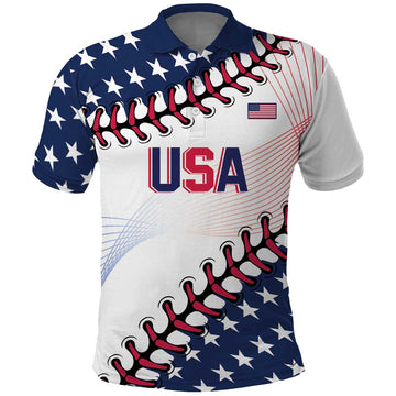 Custom Baseball 2024 USA Polo Shirt Go United States LT14