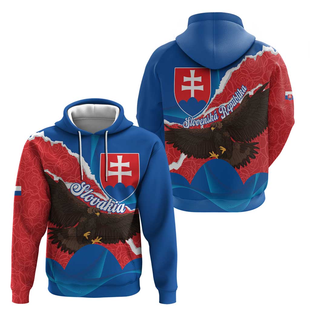 Slovakia Restoration Day Hoodie Happy 1st Of January - Slovak Golden Eagle LT14