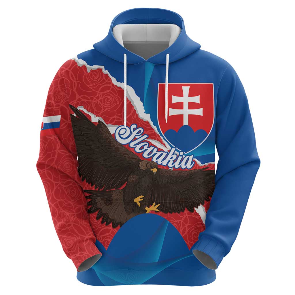 Slovakia Restoration Day Hoodie Happy 1st Of January - Slovak Golden Eagle LT14