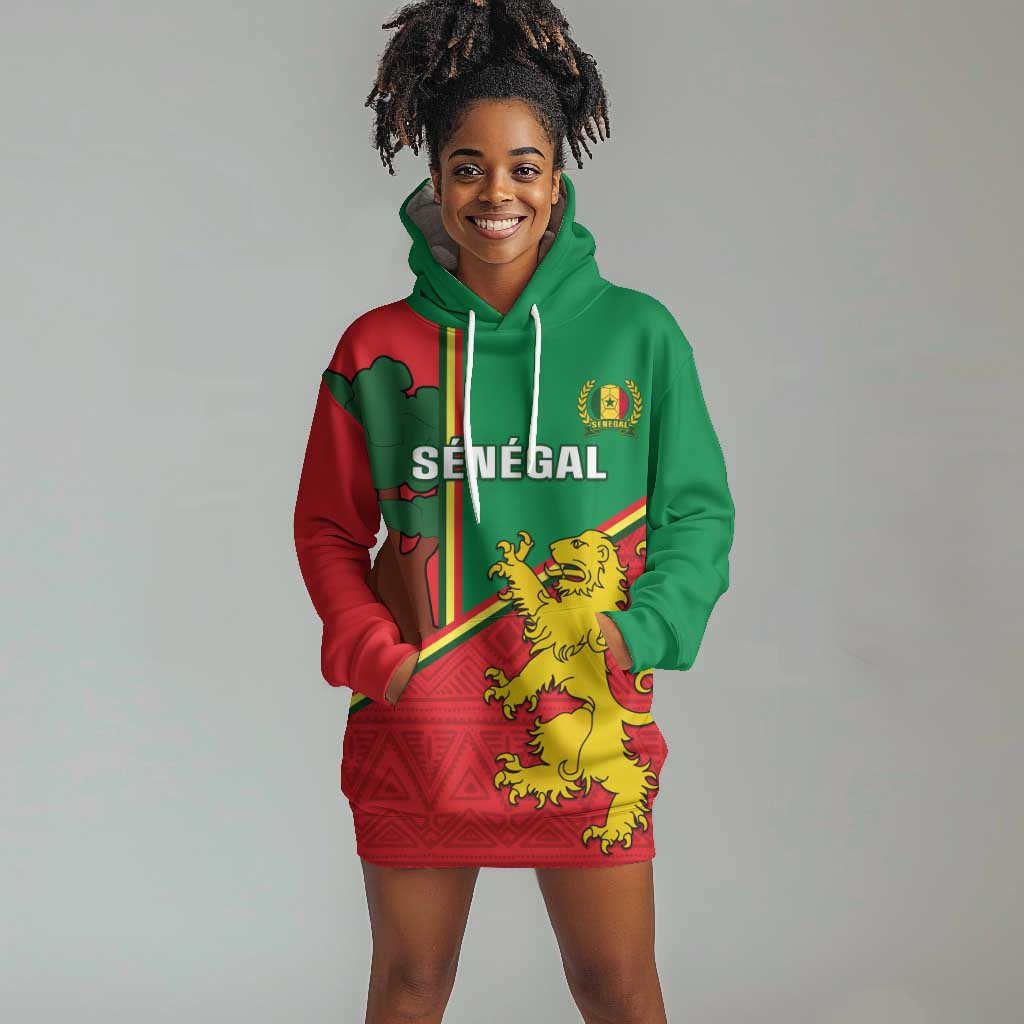 Senegal Football Hoodie Dress 2024 Go Champions Lions De La Teranga LT14