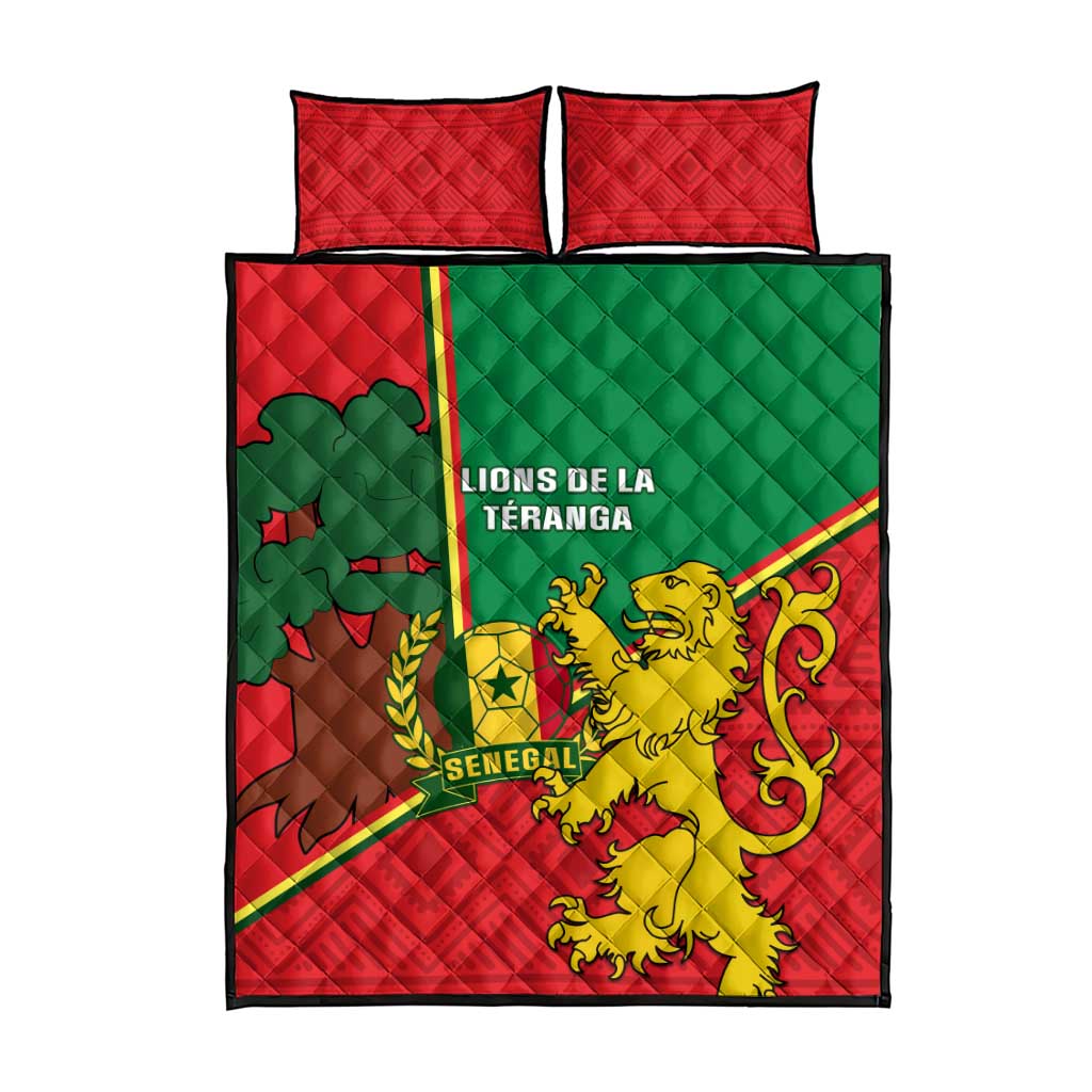 Senegal Football Quilt Bed Set 2024 Go Champions Lions De La Teranga LT14