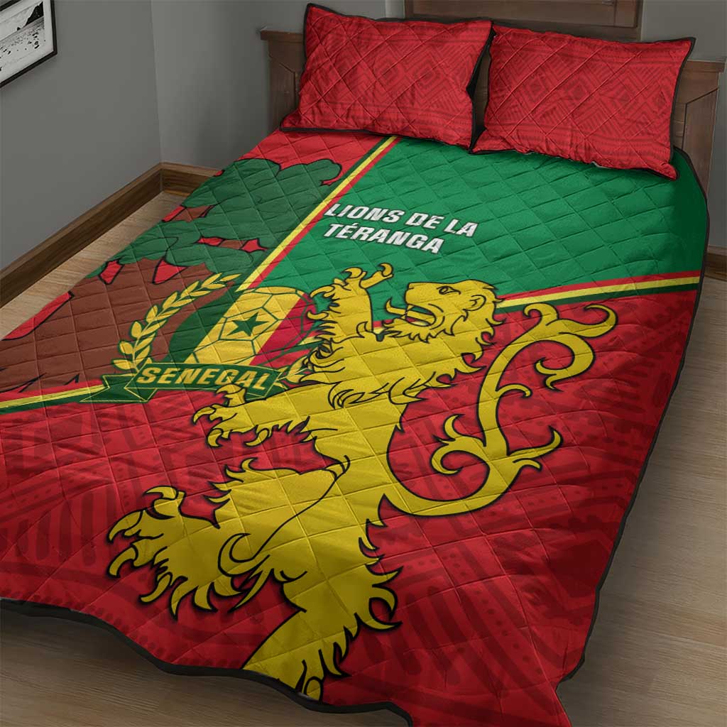 Senegal Football Quilt Bed Set 2024 Go Champions Lions De La Teranga LT14