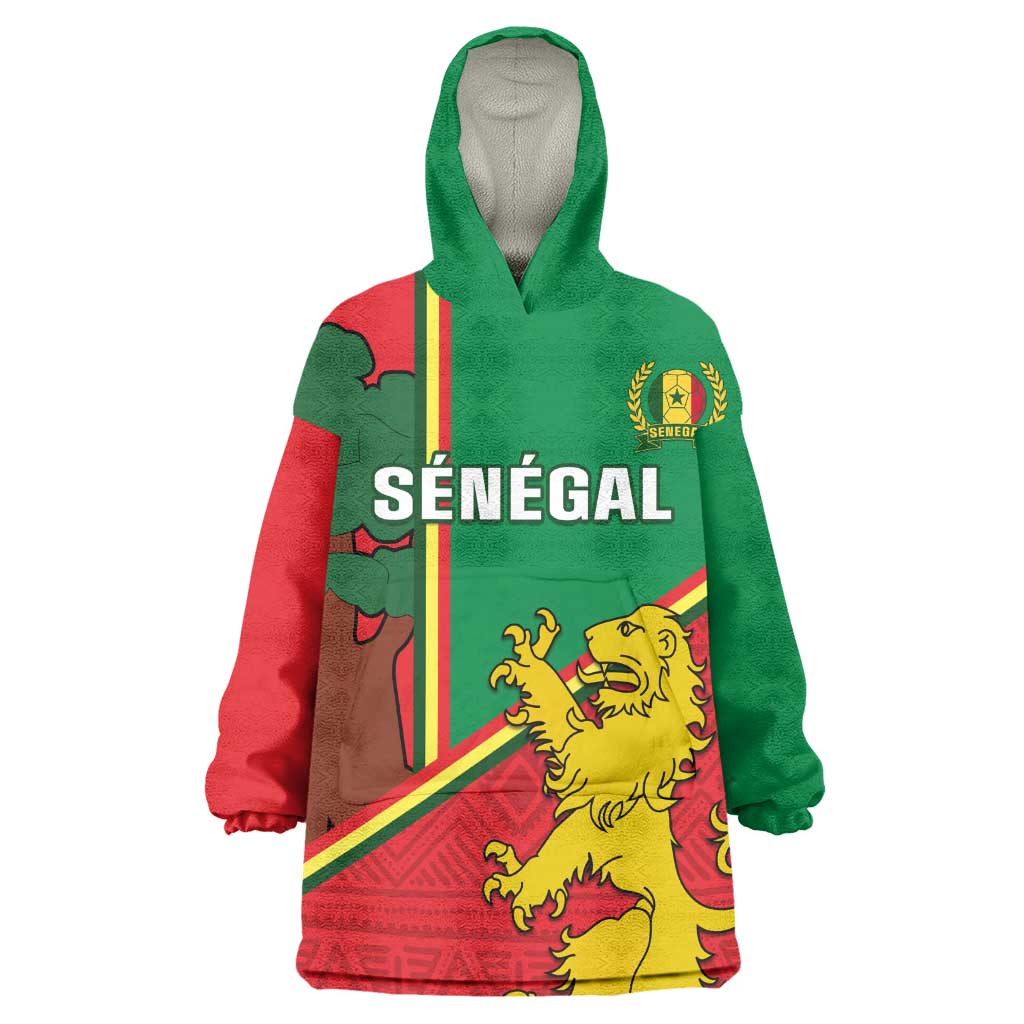 Senegal Football Wearable Blanket Hoodie 2024 Go Champions Lions De La Teranga LT14