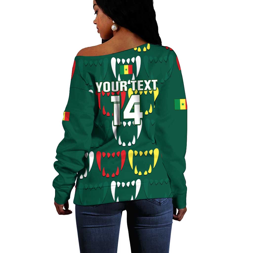 Custom Senegal Football Off Shoulder Sweater 2024 Culture Pour Home Style LT14