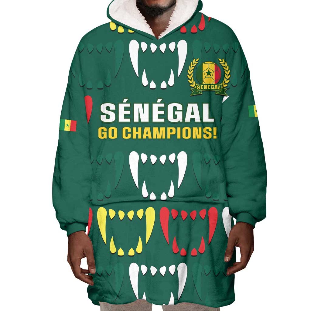 Custom Senegal Football Wearable Blanket Hoodie 2024 Culture Pour Home Style LT14