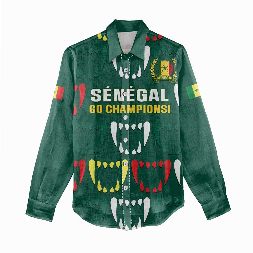 Custom Senegal Football Women Casual Shirt 2024 Culture Pour Home Style LT14