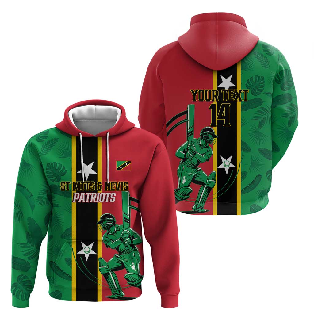 Custom Saint Kitts and Nevis Cricket Hoodie Go Champions Patriots LT14