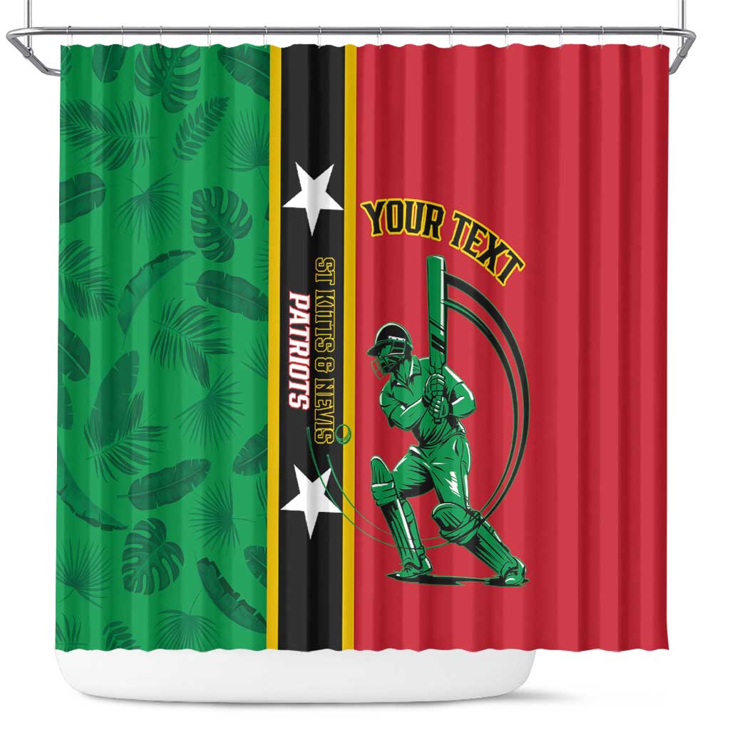 Custom Saint Kitts and Nevis Cricket Shower Curtain Go Champions Patriots LT14