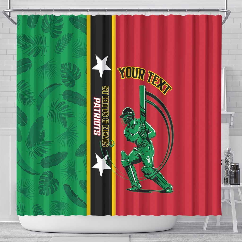 Custom Saint Kitts and Nevis Cricket Shower Curtain Go Champions Patriots LT14