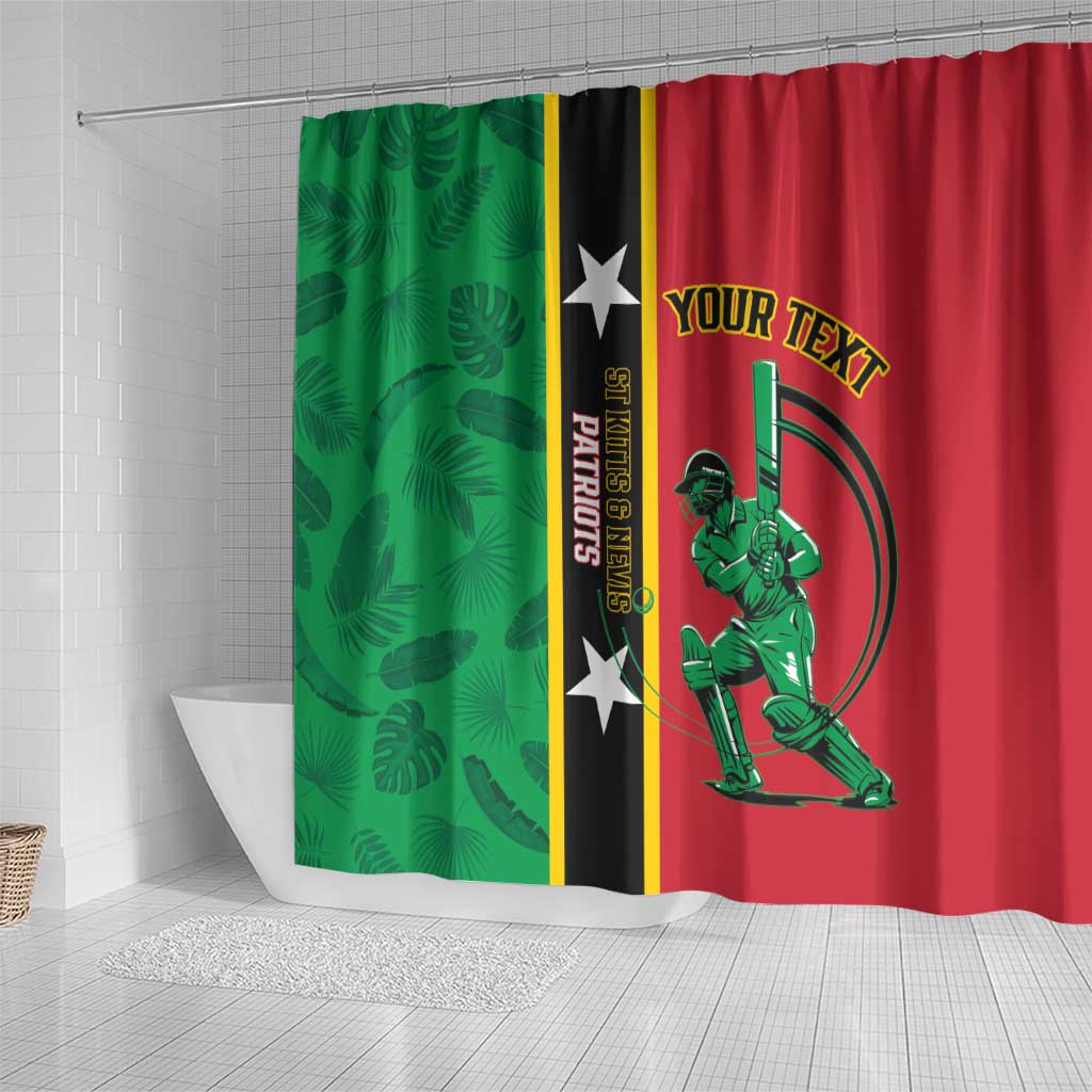 Custom Saint Kitts and Nevis Cricket Shower Curtain Go Champions Patriots LT14