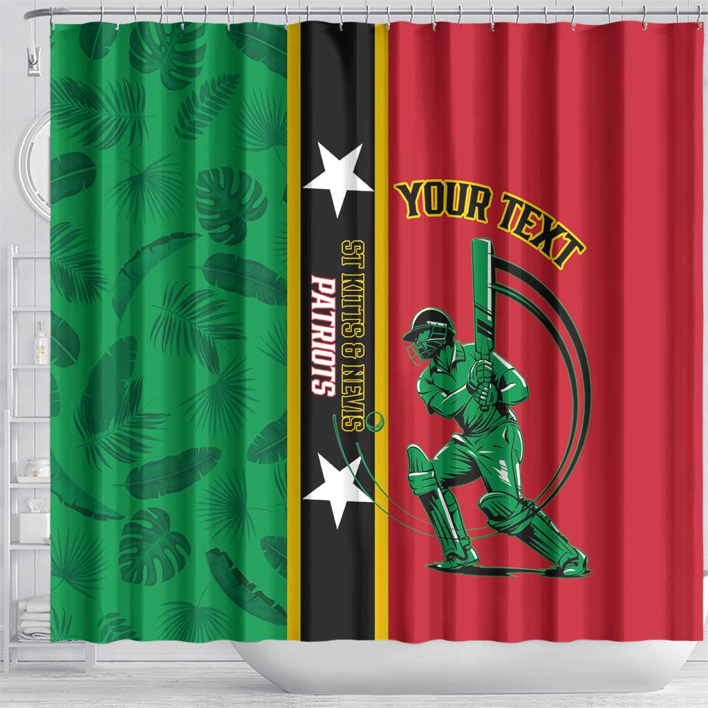Custom Saint Kitts and Nevis Cricket Shower Curtain Go Champions Patriots LT14