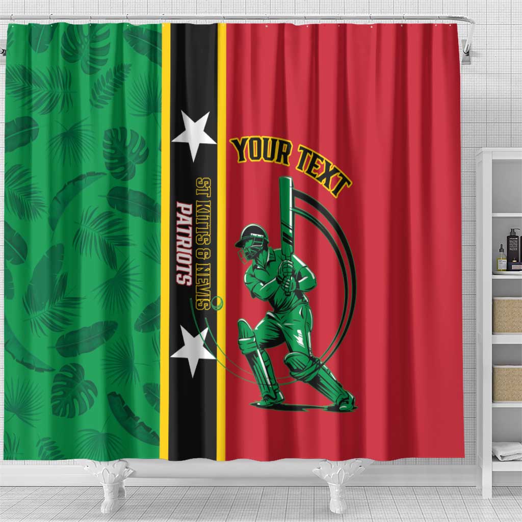 Custom Saint Kitts and Nevis Cricket Shower Curtain Go Champions Patriots LT14