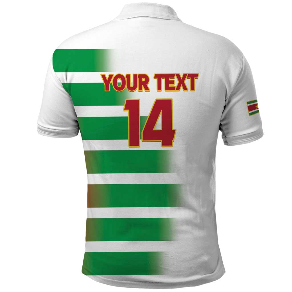 Custom Suriname Football Polo Shirt 2025 Go Natio White Color LT14