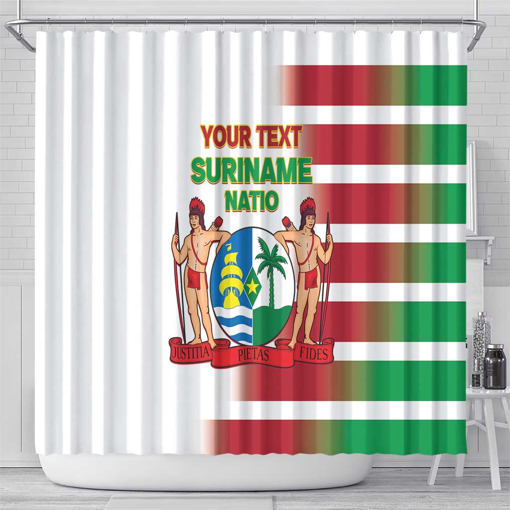 Custom Suriname Football Shower Curtain 2025 Go Natio White Color LT14