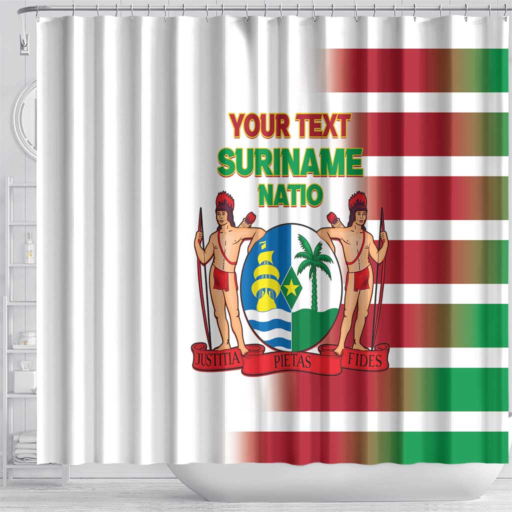 Custom Suriname Football Shower Curtain 2025 Go Natio White Color LT14