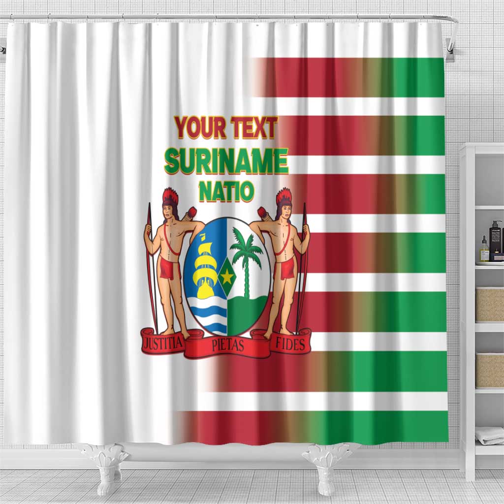 Custom Suriname Football Shower Curtain 2025 Go Natio White Color LT14