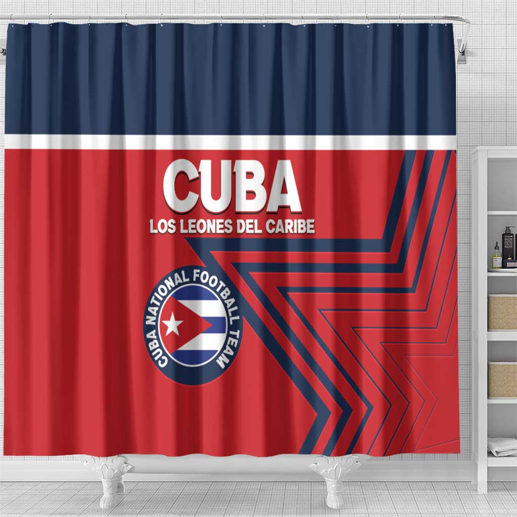Cuba Football Shower Curtain 2025 Los Leones del Caribe LT14
