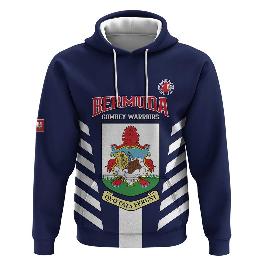 Custom Bermuda Football Hoodie 2025 Go Gombey Warriors - Blue LT14