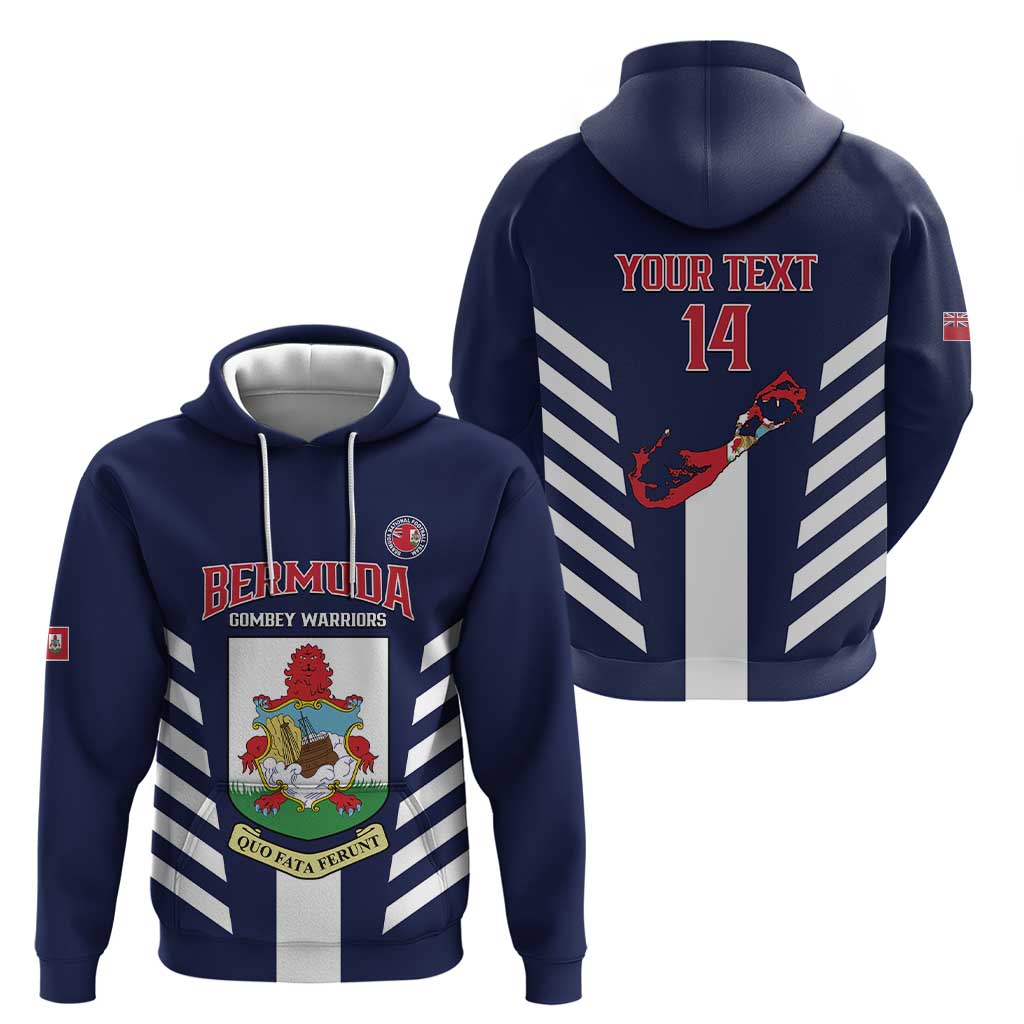 Custom Bermuda Football Hoodie 2025 Go Gombey Warriors - Blue LT14