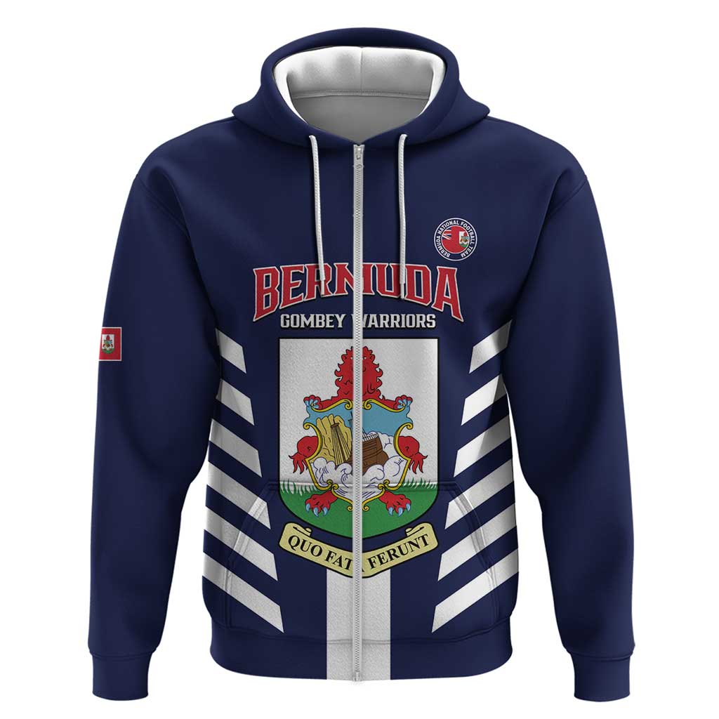 Custom Bermuda Football Hoodie 2025 Go Gombey Warriors - Blue LT14