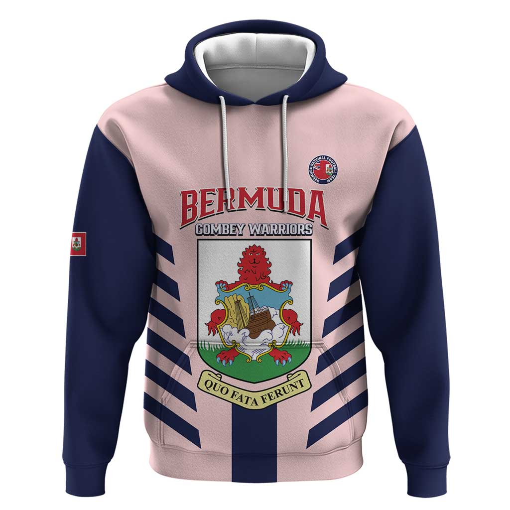 Custom Bermuda Football Hoodie 2025 Go Gombey Warriors - Pink LT14