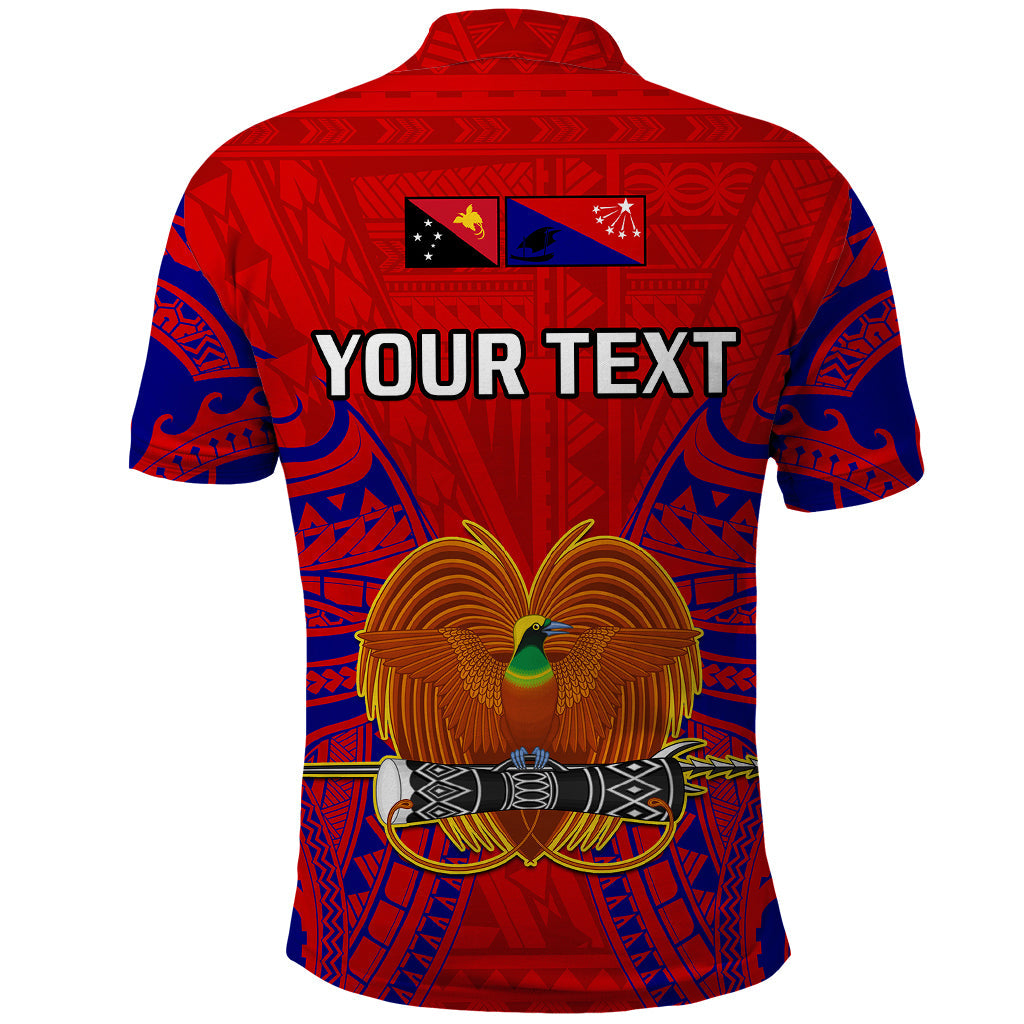 Custom Papua New Guinea Polo Shirt Central Province Mix Coat Of Arms Polynesian Art LT14