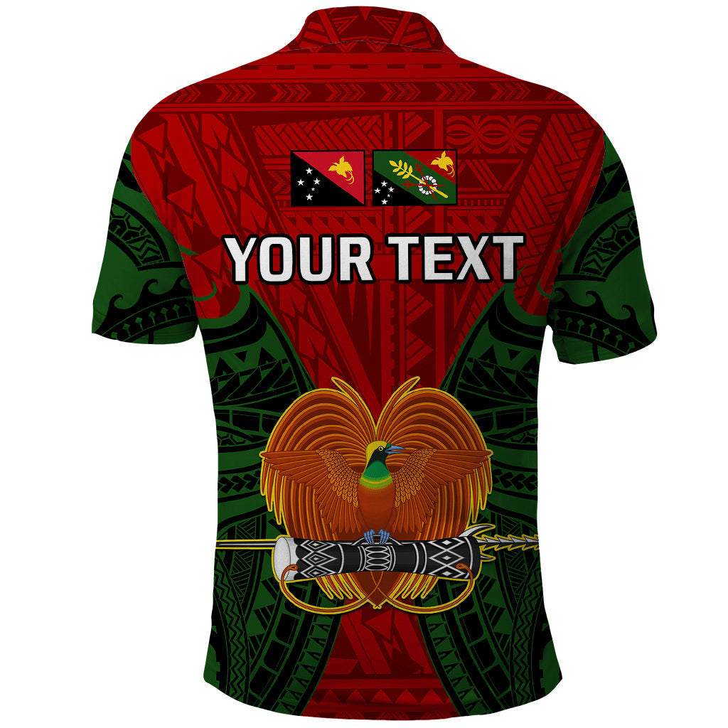 Custom Papua New Guinea Polo Shirt Chimbu Province Mix Coat Of Arms Polynesian Art LT14