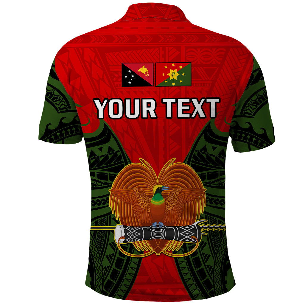 Custom Papua New Guinea Polo Shirt Eastern Highlands Province Mix Coat Of Arms Polynesian Art LT14