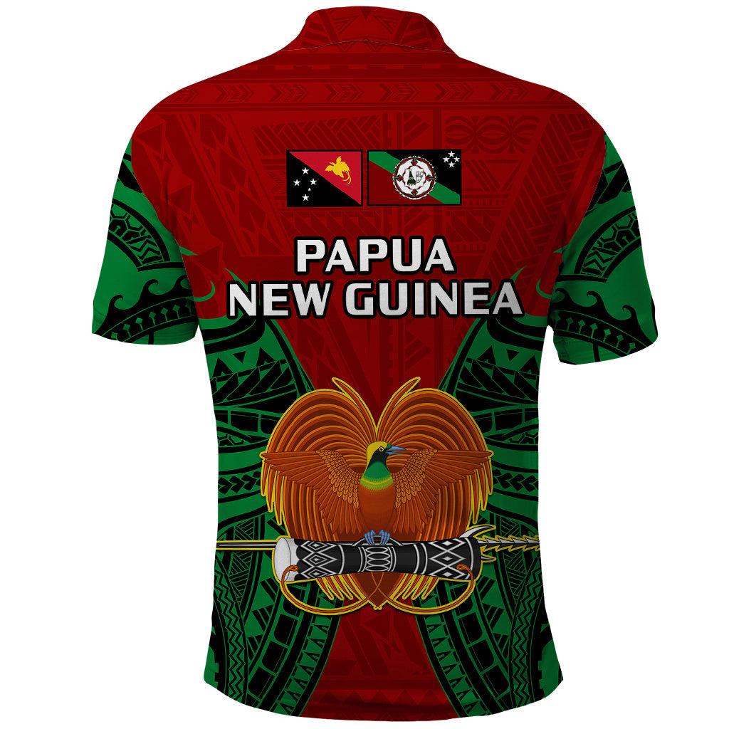 Papua New Guinea Polo Shirt East New Britain Province Mix Coat Of Arms Polynesian Art LT14