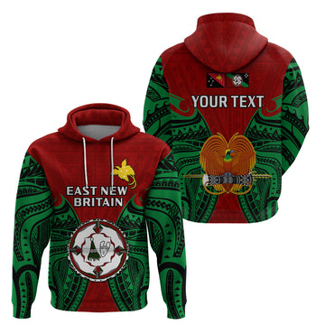 Custom Papua New Guinea Hoodie East New Britain Province Mix Coat Of Arms Polynesian Art LT14