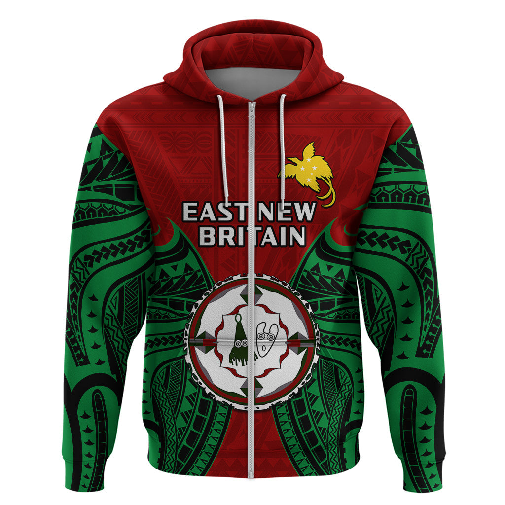 Custom Papua New Guinea Hoodie East New Britain Province Mix Coat Of Arms Polynesian Art LT14