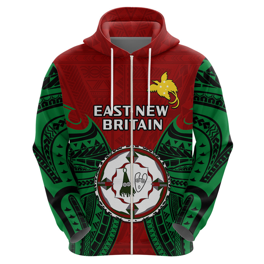 Custom Papua New Guinea Hoodie East New Britain Province Mix Coat Of Arms Polynesian Art LT14