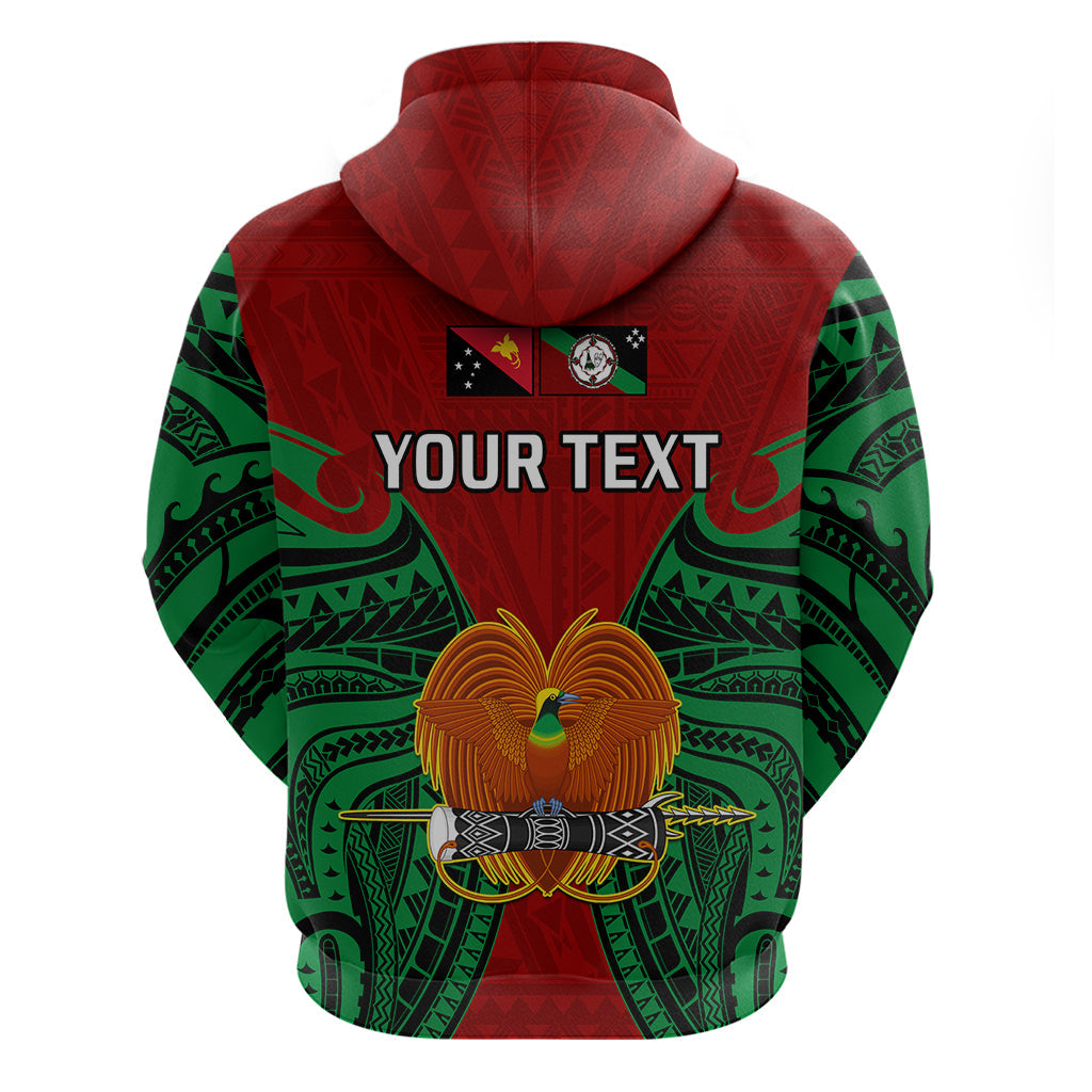 Custom Papua New Guinea Hoodie East New Britain Province Mix Coat Of Arms Polynesian Art LT14