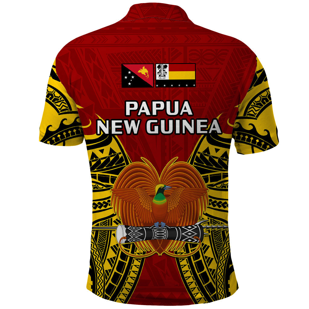 Papua New Guinea Polo Shirt Madang Province Mix Coat Of Arms Polynesian Art LT14