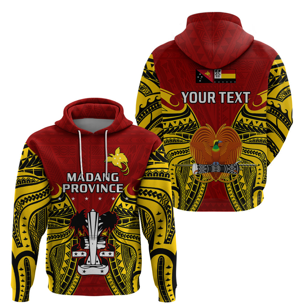 Custom Papua New Guinea Hoodie Madang Province Mix Coat Of Arms Polynesian Art LT14
