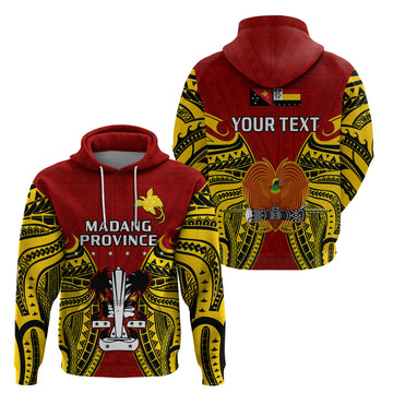 Custom Papua New Guinea Hoodie Madang Province Mix Coat Of Arms Polynesian Art LT14