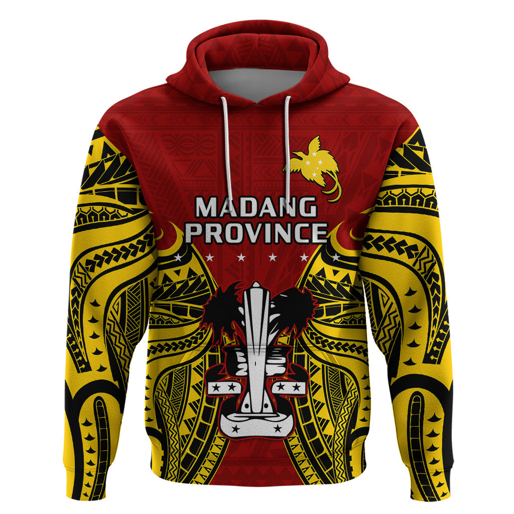 Custom Papua New Guinea Hoodie Madang Province Mix Coat Of Arms Polynesian Art LT14
