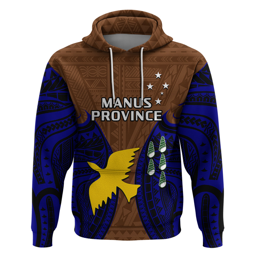 Papua New Guinea Hoodie Manus Province Mix Coat Of Arms Polynesian Art LT14