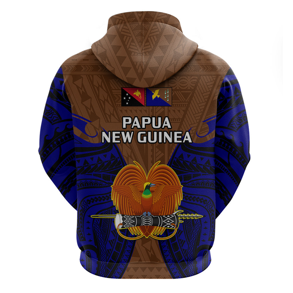 Papua New Guinea Hoodie Manus Province Mix Coat Of Arms Polynesian Art LT14