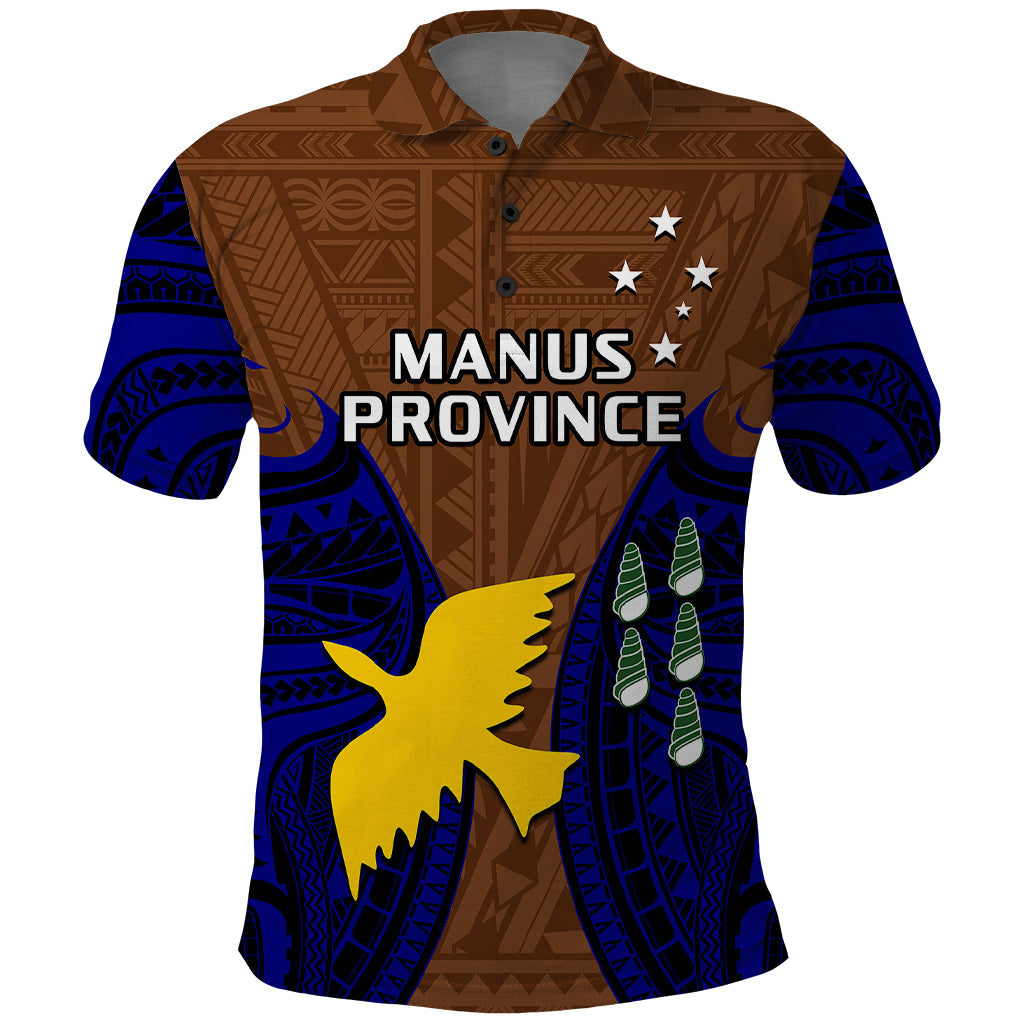 Papua New Guinea Polo Shirt Manus Province Mix Coat Of Arms Polynesian Art LT14