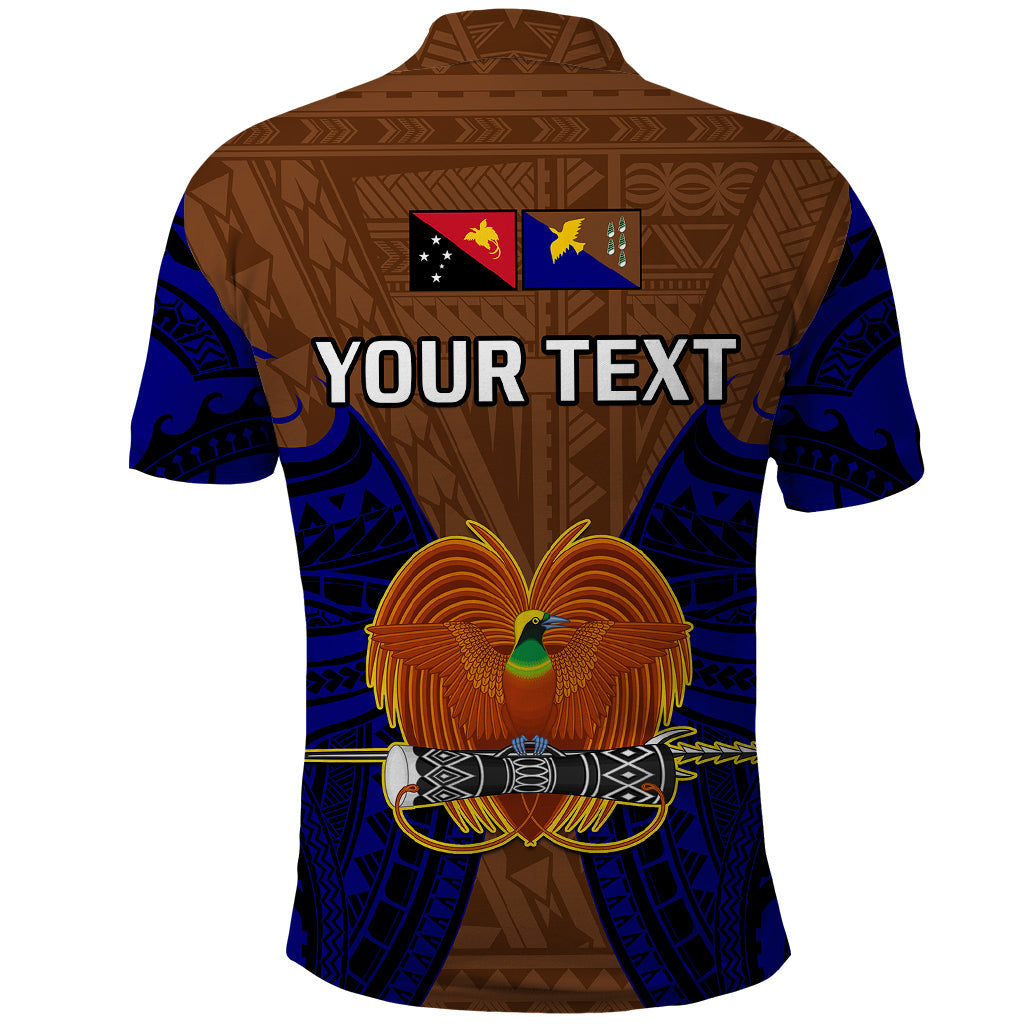 Custom Papua New Guinea Polo Shirt Manus Province Mix Coat Of Arms Polynesian Art LT14