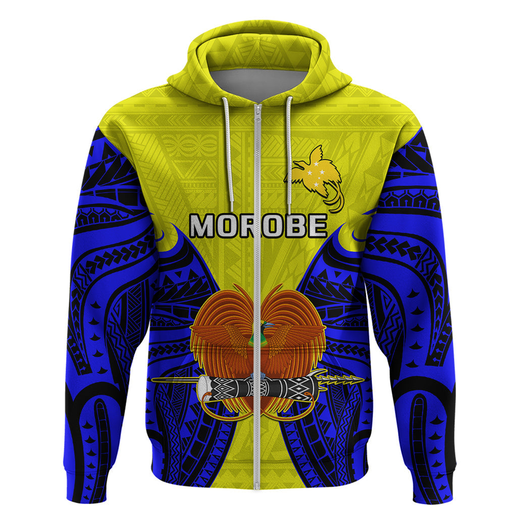 Papua New Guinea Hoodie Morobe Province Mix Coat Of Arms Polynesian Art LT14