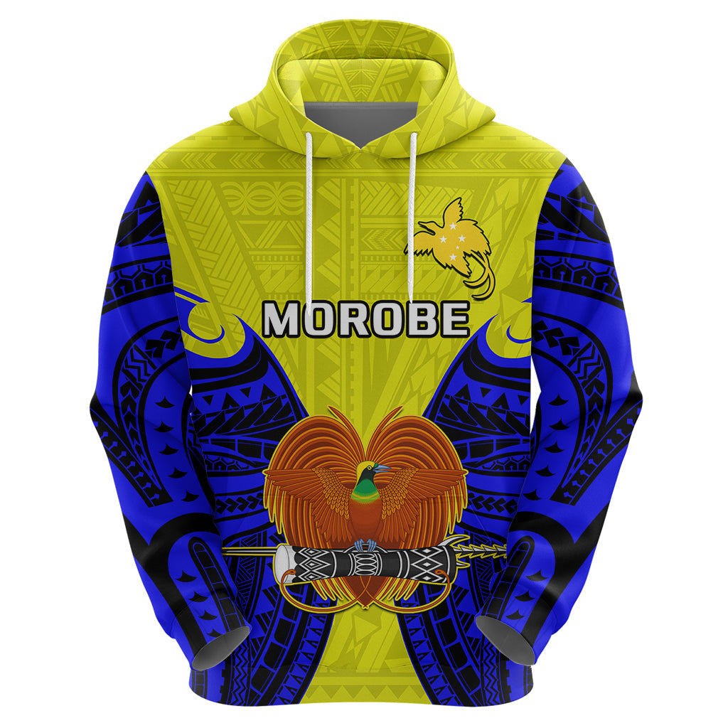 Papua New Guinea Hoodie Morobe Province Mix Coat Of Arms Polynesian Art LT14