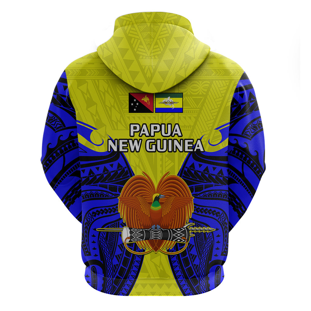 Papua New Guinea Hoodie Morobe Province Mix Coat Of Arms Polynesian Art LT14
