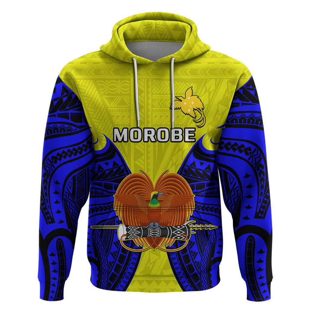 Custom Papua New Guinea Hoodie Morobe Province Mix Coat Of Arms Polynesian Art LT14