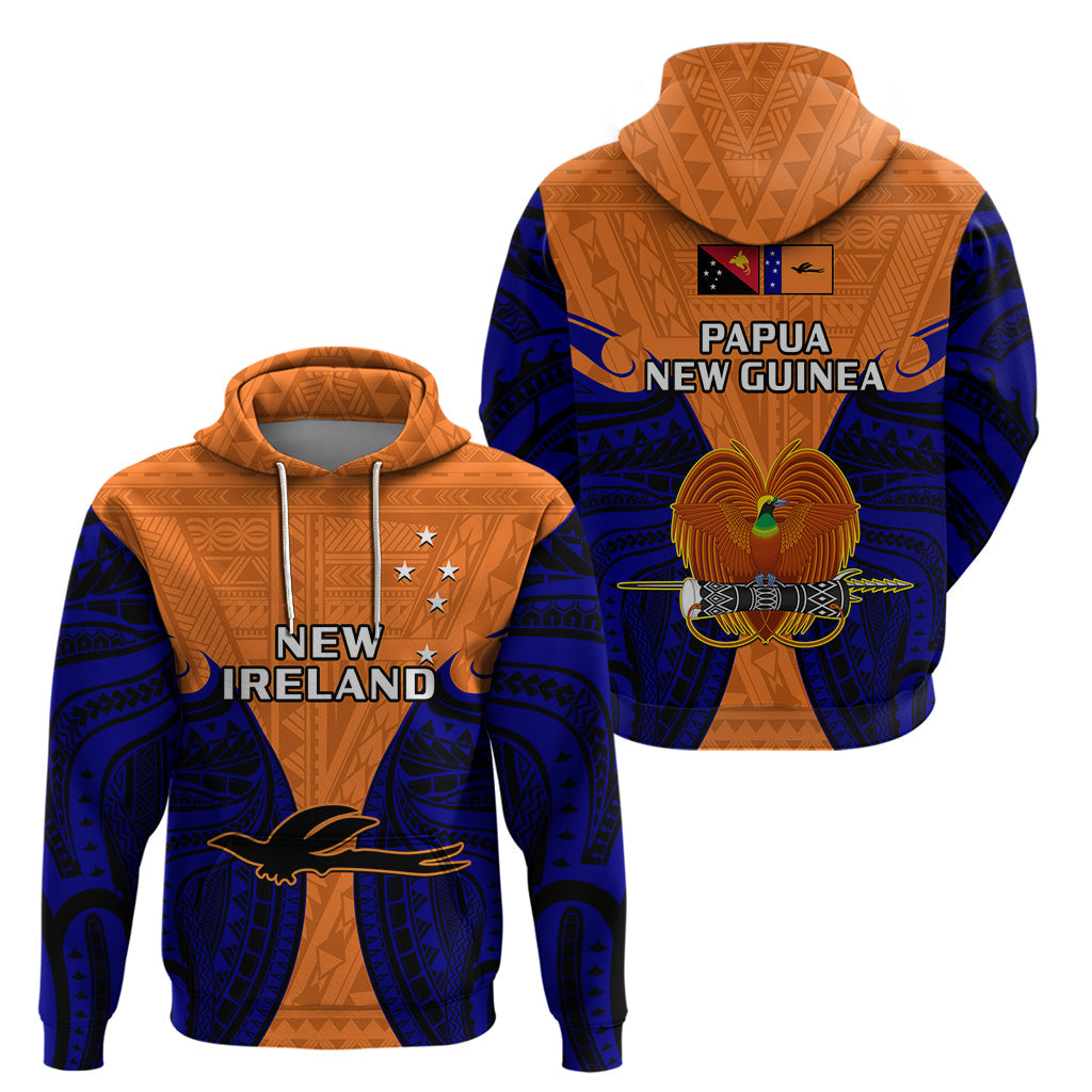 Papua New Guinea Hoodie New Ireland Province Mix Coat Of Arms Polynesian Art LT14