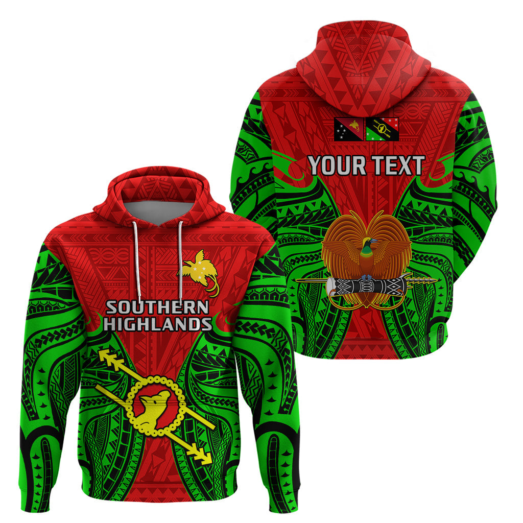 Custom Papua New Guinea Hoodie Southern Highlands Province Mix Coat Of Arms Polynesian Art LT14