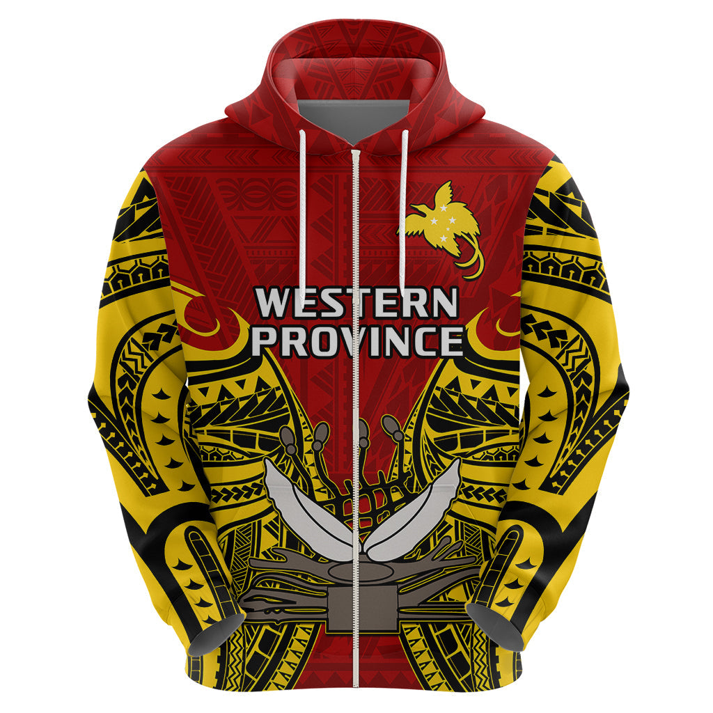 Custom Papua New Guinea Hoodie Western Province Mix Coat Of Arms Polynesian Art LT14