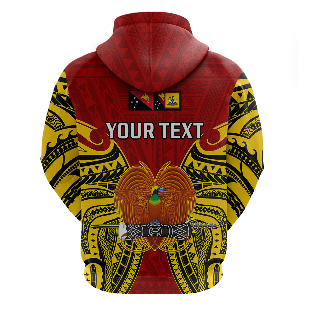 Custom Papua New Guinea Hoodie Western Province Mix Coat Of Arms Polynesian Art LT14