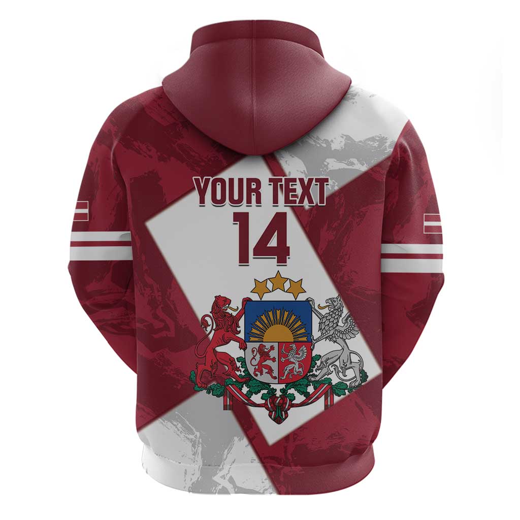 Latvia Hockey Custom Hoodie Hedgehog Par Latviju! LT14